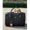 imageCat Carrier Fashion Dog Carrier Upgrade PU Material Pet Carrier Large Cat Carrier Bag Portable and Breathable Soft Cat Carrier Suitable for Travel Outing Shopping as an Instant Pet Bed BrownBrown