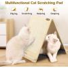 imageCat Scratchers for Indoor Cats DoubleSided Cat Scratcher with Natural Sisal Scratch Pad for Scratcher Lounge Durable Solid Wooden StructureTriangle Design