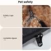 imageDog Car Carrier Light Weight Dog Carrier for Car Portable Dog Car Crate with Breathable Windows Foldable Pet Carrier for Both Indoor and Outdoor Use Dog Travel Crate with Curtain GrayGray