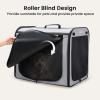 imageDog Car Carrier Light Weight Dog Carrier for Car Portable Dog Car Crate with Breathable Windows Foldable Pet Carrier for Both Indoor and Outdoor Use Dog Travel Crate with Curtain GrayGray