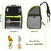 imagePecute Bird Carrier Backpack Parrots Bird Backpack with Visible Window Adjustable Height Standing Perch Feeding Cans Waterproof Pads Lightweight Foldable Birds Travel Cage for Hiking Camping