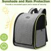 imagePecute Bird Carrier Backpack Parrots Bird Backpack with Visible Window Adjustable Height Standing Perch Feeding Cans Waterproof Pads Lightweight Foldable Birds Travel Cage for Hiking Camping
