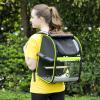 imagePecute Bird Carrier Backpack Parrots Bird Backpack with Visible Window Adjustable Height Standing Perch Feeding Cans Waterproof Pads Lightweight Foldable Birds Travel Cage for Hiking Camping