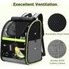 imagePecute Bird Carrier Backpack Parrots Bird Backpack with Visible Window Adjustable Height Standing Perch Feeding Cans Waterproof Pads Lightweight Foldable Birds Travel Cage for Hiking Camping