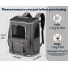 imagePecute Cat Backpack CarrierAntiGravity 30 Energy Saving Dog Backpack with Waterproof PU Leather Cat Carrier for Small DogSuitable for Climbing Hiking Traveling BrownGray