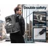 imagePecute Cat Backpack CarrierAntiGravity 30 Energy Saving Dog Backpack with Waterproof PU Leather Cat Carrier for Small DogSuitable for Climbing Hiking Traveling BrownGray