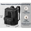 imagePecute Cat Backpack CarrierAntiGravity 30 Energy Saving Dog Backpack with Waterproof PU Leather Cat Carrier for Small DogSuitable for Climbing Hiking Traveling BrownBlack
