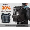 imagePecute Cat Backpack CarrierAntiGravity 30 Energy Saving Dog Backpack with Waterproof PU Leather Cat Carrier for Small DogSuitable for Climbing Hiking Traveling BrownBrown