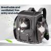 imagePecute Cat Backpack CarrierAntiGravity 30 Energy Saving Dog Backpack with Waterproof PU Leather Cat Carrier for Small DogSuitable for Climbing Hiking Traveling BrownGray