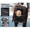 imagePecute Cat Backpack CarrierAntiGravity 30 Energy Saving Dog Backpack with Waterproof PU Leather Cat Carrier for Small DogSuitable for Climbing Hiking Traveling BrownBlack