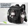 imagePecute Cat Backpack CarrierAntiGravity 30 Energy Saving Dog Backpack with Waterproof PU Leather Cat Carrier for Small DogSuitable for Climbing Hiking Traveling BrownBlack
