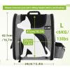 imagePecute Cat Backpack with Breathable Mesh Dog Backpack Carrier with MultiPockets Cat Carrier Backpack Comfortable Cat Backpack Carrier for Travel Hiking and Camping GrayGrayL