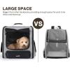 imagePecute Cat Carrier Backpack Pet Carrier Backpack Widen Large Space Stable Pet Backpack for Cat Small Dog Ventilated Pet Backpack Miniature Dachshund Bag Suitable for Hiking Camping GreyGrey