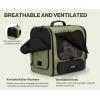 imagePecute Cat Carrier Backpack Pet Carrier Backpack Widen Large Space Stable Pet Backpack for Cat Small Dog Ventilated Pet Backpack Miniature Dachshund Bag Suitable for Hiking Camping GreyDark Green