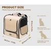 imagePecute Cat Carrier Backpack Pet Carrier Backpack Widen Large Space Stable Pet Backpack for Cat Small Dog Ventilated Pet Backpack Miniature Dachshund Bag Suitable for Hiking Camping GreyKhaki