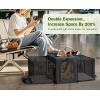 imagePecute Cat Carrier Expandable Airline Approved Cat SoftSided Carriers Breathable Pet Carriers up to 5kg12lbs Collapsible Cat Bag Carrier Great for Travel Outdoor Hiking Camping Light BlueDark Gray