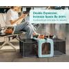imagePecute Cat Carrier Expandable Airline Approved Cat SoftSided Carriers Breathable Pet Carriers up to 5kg12lbs Collapsible Cat Bag Carrier Great for Travel Outdoor Hiking Camping Light BlueLight Blue