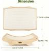 imagePecute Cat Scratcher  Natural Sisal With Solid Wooden Brackets Triangle Structure 3in1 Scratching Board Bed and Lounger for Indoor CatsDoubleSided Design SisalSisal