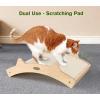 imagePecute Cat Scratcher  Natural Sisal With Solid Wooden Brackets Triangle Structure 3in1 Scratching Board Bed and Lounger for Indoor CatsDoubleSided Design SisalSisal