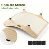 imagePecute Cat Scratcher  Natural Sisal With Solid Wooden Brackets Triangle Structure 3in1 Scratching Board Bed and Lounger for Indoor CatsDoubleSided Design SisalSisal