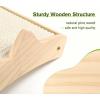 imagePecute Cat Scratcher  Natural Sisal With Solid Wooden Brackets Triangle Structure 3in1 Scratching Board Bed and Lounger for Indoor CatsDoubleSided Design SisalSisal
