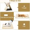 imagePecute Cat Scratcher  Natural Sisal With Solid Wooden Brackets Triangle Structure 3in1 Scratching Board Bed and Lounger for Indoor CatsTriangle Design