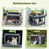imagePecute Collapsible Dog Crate Portable Kennel for DogsM248 x 169 x 169 inch Top Access and 3Breathable Mesh Windows Indoor Outdoor Dog Cage for Room Car Travelling Camping GreyGrey