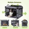 imagePecute Collapsible Dog Crate Portable Kennel for DogsM248 x 169 x 169 inch Top Access and 3Breathable Mesh Windows Indoor Outdoor Dog Cage for Room Car Travelling Camping GreyGrey