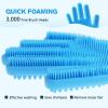 imagePecute Large DoubleSided Silicone Pet Grooming Gloves with HighDensity Teeth  HeatResistant Efficient for Dog Washing Cat Bathing and MassageBlue