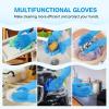 imagePecute Large DoubleSided Silicone Pet Grooming Gloves with HighDensity Teeth  HeatResistant Efficient for Dog Washing Cat Bathing and MassageBlue