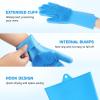 imagePecute Large DoubleSided Silicone Pet Grooming Gloves with HighDensity Teeth  HeatResistant Efficient for Dog Washing Cat Bathing and MassageBlue