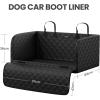 imagePecute SUV Cargo Liner for Dogs  Water Resistant Pet Cover Dog Seat Mat with Soft Cushion for SUVs Sedans with Bumper Flap Protector NonSlip 381quot x 271quot x 141quot Easy to Clean