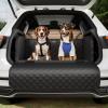 imagePecute SUV Cargo Liner for Dogs  Water Resistant Pet Cover Dog Seat Mat with Soft Cushion for SUVs Sedans with Bumper Flap Protector NonSlip 381quot x 271quot x 141quot Easy to Clean