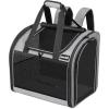 imagePecute Cat Backpack with Widened Interior Space Upgraded Dog Backpack Carrier with Various Ways to Carry Pet Backpack with Breathable Mesh Pet Travel Carrier with Soft Padded Reinforced Support