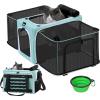 imagePecute Cat Carrier Expandable Airline Approved Cat SoftSided Carriers Breathable Pet Carriers up to 5kg12lbs Collapsible Cat Bag Carrier Great for Travel Outdoor Hiking Camping Light BlueLight Blue