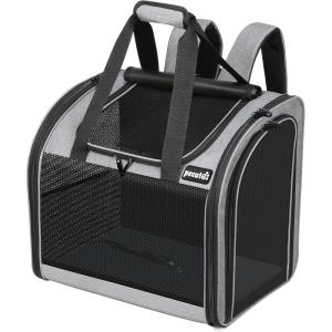 imagePecute Cat Backpack with Widened Interior Space Upgraded Dog Backpack Carrier with Various Ways to Carry Pet Backpack with Breathable Mesh Pet Travel Carrier with Soft Padded Reinforced Support