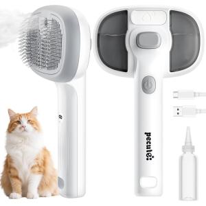 imagePecute Steam Cat Brush SelfCleaning Cat Steam Brush with 2 Water Spray Modes Large Capacity Tank Dog Brush for Shedding Massaging Grooming