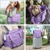 imagePecute Dog Purse Carrier Dog Carrier with Pockets for Small Dogs169quot L x 79quot W x 138quot H Fits Dogs 7 lbs to 13 lbs Lightweight Dog and Puppies Tote Bag Carrier Outing Travel Vet XL BlackPurple