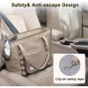 imagePecute Dog Purse Carrier Dog Carrier with Pockets for Small Dogs169quot L x 79quot W x 138quot H Fits Dogs 7 lbs to 13 lbs Lightweight Dog and Puppies Tote Bag Carrier Outing Travel Vet XL BlackKhakiUpgraded cuff tightening