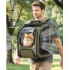 imagePecute Cat Backpack Carrier Large Space Cat Bubble Backpack Breathable ampamp Shaded Cat Backpack Carrier Ergonomic 3D Design for Travel Hiking Suitable for Shopping and Vet Green