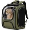 imagePecute Cat Backpack Carrier Large Space Cat Bubble Backpack Breathable ampamp Shaded Cat Backpack Carrier Ergonomic 3D Design for Travel Hiking Suitable for Shopping and Vet Green