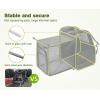 imagePecute Cat Backpack Carrier Expandable Cat Backpack for Cats Dogs up to 11 lbs Pet Travel Backpack for Small Dogs Medium Cats Cat Carrier with Ventilated Mesh Safety Leash Hiking Outdoor GreyBlackExpandable