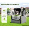 imagePecute Cat Backpack Carrier Expandable Cat Backpack for Cats Dogs up to 11 lbs Pet Travel Backpack for Small Dogs Medium Cats Cat Carrier with Ventilated Mesh Safety Leash Hiking Outdoor GreyGray