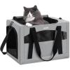 imagepecute Cat Carrier Stable Pet Carrier Breathable and Portable Cat Carriers Bag with Scientific Hidden Partition Carriers for Cat Under 5kg Dog Carriers Suitable for Travel and Outing Dark GrayGray
