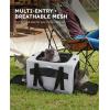 imagepecute Cat Carrier Stable Pet Carrier Breathable and Portable Cat Carriers Bag with Scientific Hidden Partition Carriers for Cat Under 5kg Dog Carriers Suitable for Travel and Outing Dark GrayGray