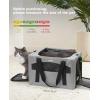 imagepecute Cat Carrier Stable Pet Carrier Breathable and Portable Cat Carriers Bag with Scientific Hidden Partition Carriers for Cat Under 5kg Dog Carriers Suitable for Travel and Outing Dark GrayGray