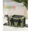 imagepecute Cat Carrier Stable Pet Carrier Breathable and Portable Cat Carriers Bag with Scientific Hidden Partition Carriers for Cat Under 5kg Dog Carriers Suitable for Travel and Outing Dark GrayGreen