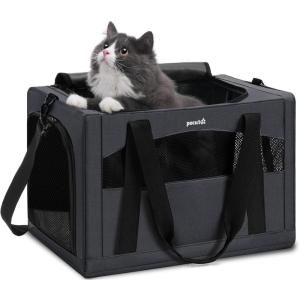 imagepecute Cat Carrier Stable Pet Carrier Breathable and Portable Cat Carriers Bag with Scientific Hidden Partition Carriers for Cat Under 5kg Dog Carriers Suitable for Travel and Outing Dark GrayDark Gray