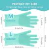 imagePecute DoubleSided Silicone Pet Grooming Gloves with HighDensity Teeth  HeatResistant Efficient for Dog and Cat Bathing Massaging and BrushingGreen