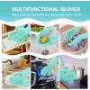 imagePecute DoubleSided Silicone Pet Grooming Gloves with HighDensity Teeth  HeatResistant Efficient for Dog and Cat Bathing Massaging and BrushingGreen